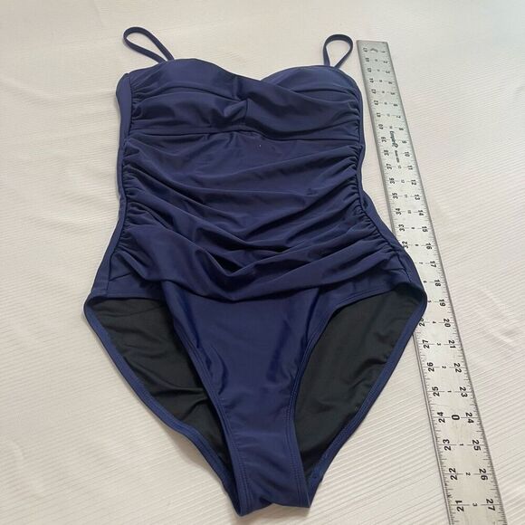 NWT Relleciga Navy Blue One Piece Swimsuit Bathing Suit Size Medium New - Picture 3 of 8